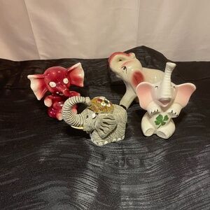 Vintage Elephants Set of 4